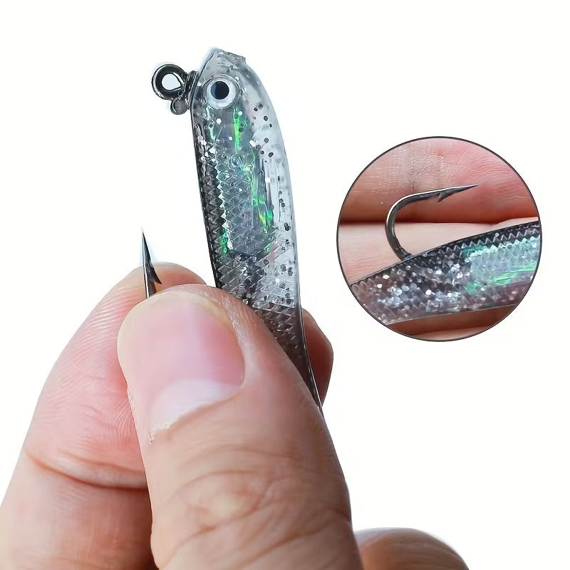 Leurres souples de pêche – Lot de 5 pièces, 7 cm / 6 g