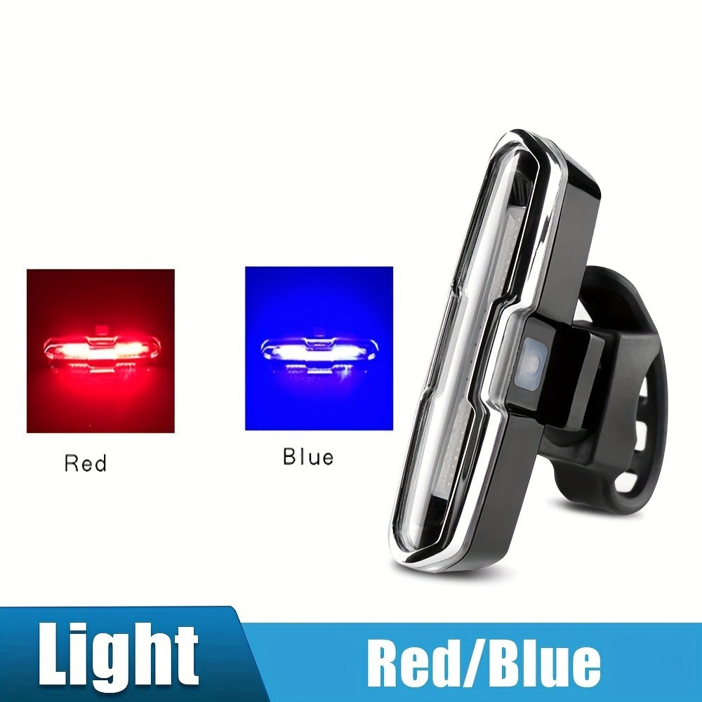 Feu Arriere de Velo LED COB Rechargeable USB 3 Couleurs
