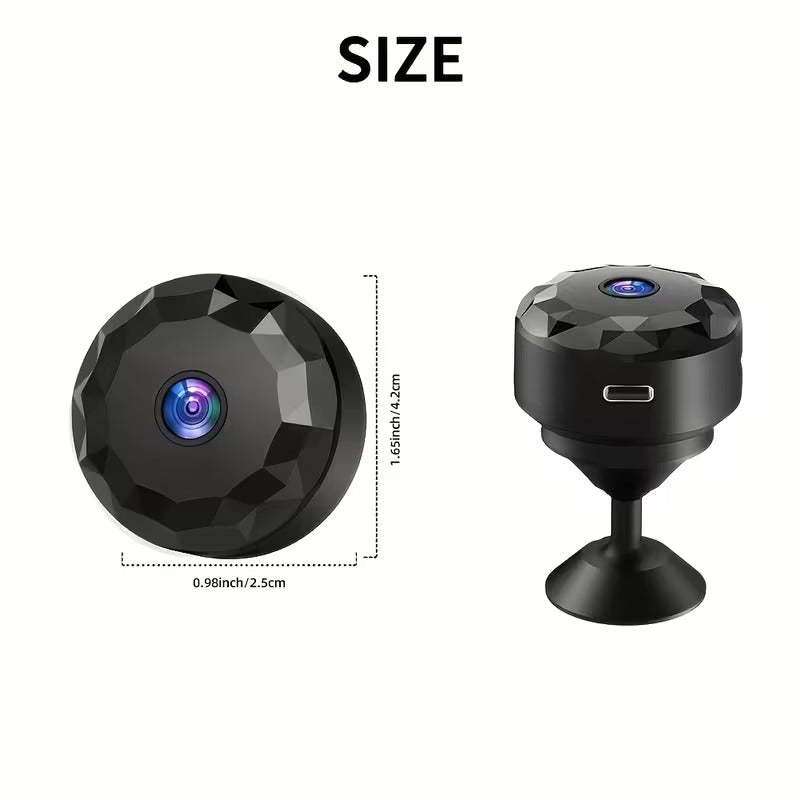 Mini Caméra WiFi Magnétique 480P Rechargeable avec Détection de Mouvement