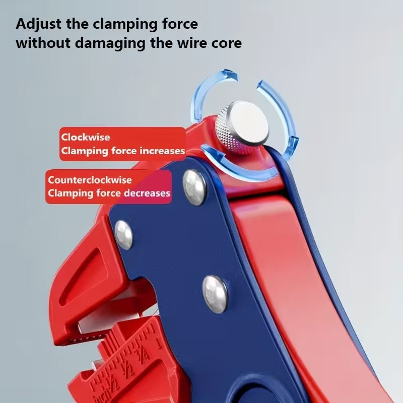 Pince à dénuder automatique 2-en-1 avec coupe-fil réglable