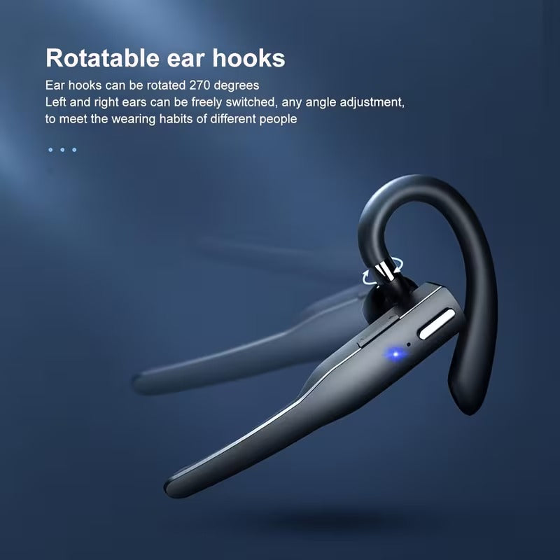 Écouteur Bluetooth Mains Libres Professionnel  – Casque Mono avec Micro pour Appels HD