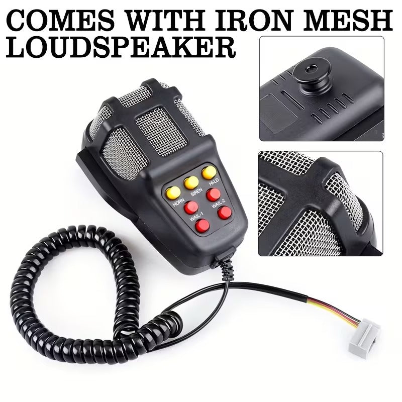 Klaxon 12V Sept Tons avec Microphone pour Voiture, Moto, Bateau et Véhicule Électrique