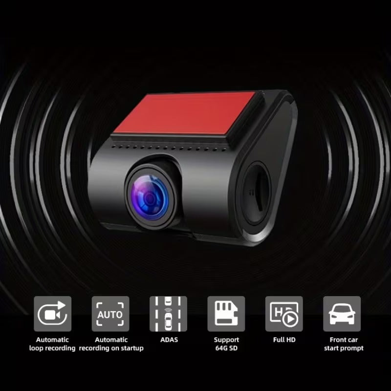 Mini Caméra Dashcam Voiture 720P Grand Angle avec ADAS – Enregistreur de Bord Automatique USB pour Voiture, SUV et Taxi