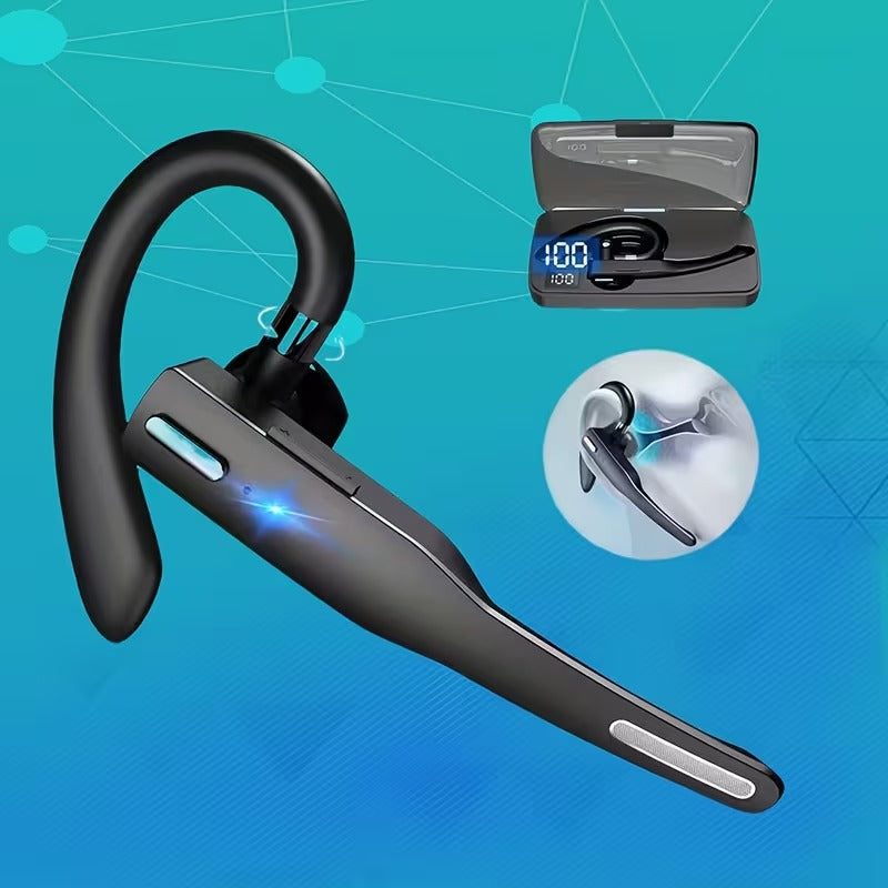 Écouteur Bluetooth Mains Libres Professionnel  – Casque Mono avec Micro pour Appels HD