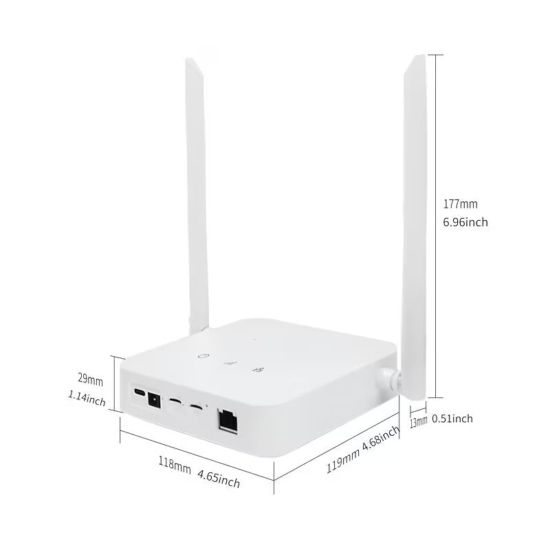 Routeur WiFi 4G LTE Double SIM TD954G2 V6.0 300Mbps avec Port Ethernet, Type-C et DC 12V