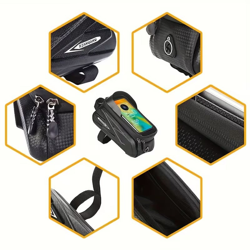 Poche de Vélo 7 Pouces avec Écran Tactile et Support Guidon
