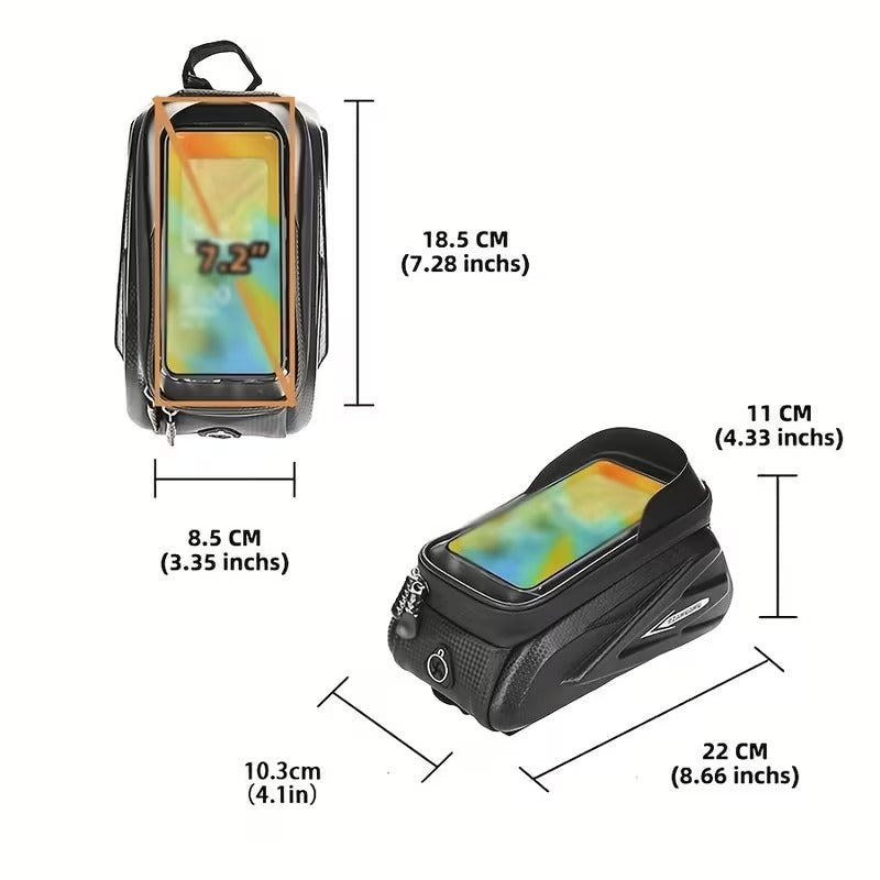 Poche de Vélo 7 Pouces avec Écran Tactile et Support Guidon