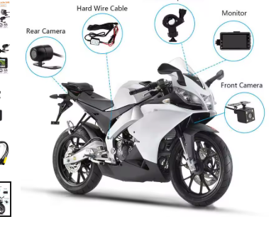 caméra DVR moto 2 channels Full HD 1080P
