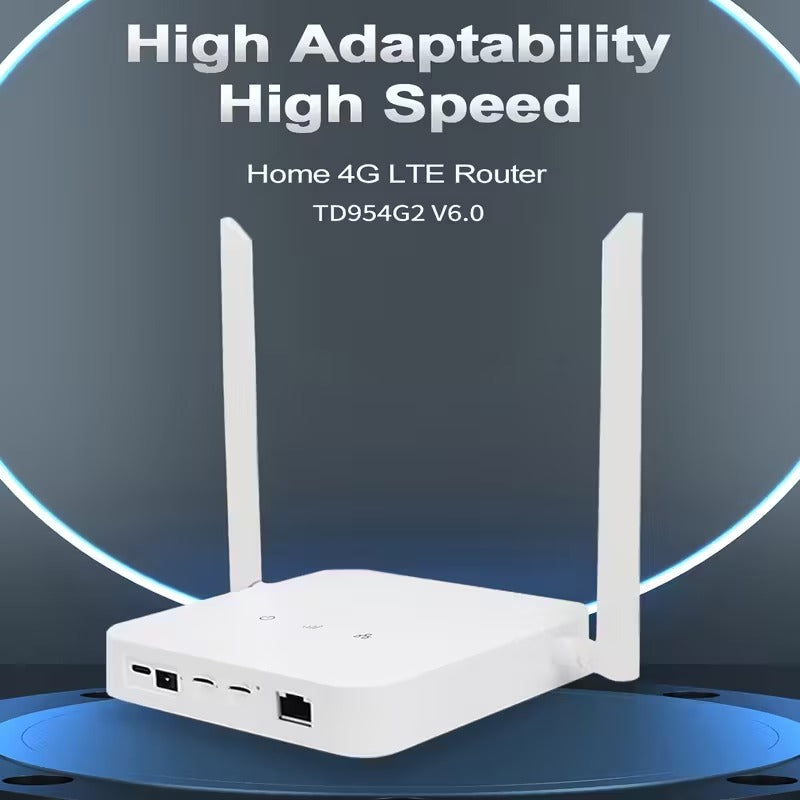 Routeur WiFi 4G LTE Double SIM TD954G2 V6.0 300Mbps avec Port Ethernet, Type-C et DC 12V