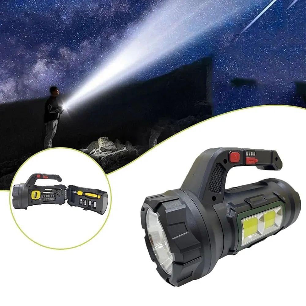 Lampe torche avec Boîte à outils
