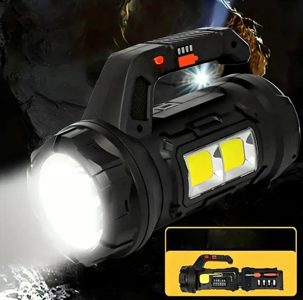 Lampe torche avec Boîte à outils