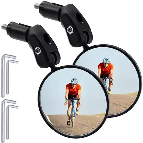 Deux rétroviseurs de vélo rotatifs avec clés de montage