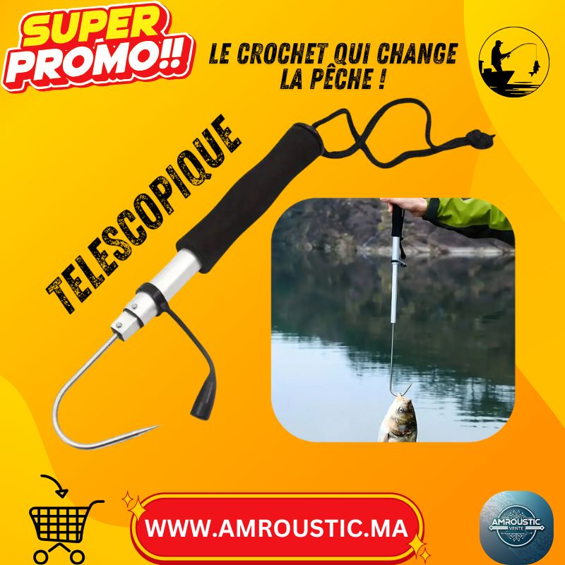 Crochet de pêche télescopique 30 CM