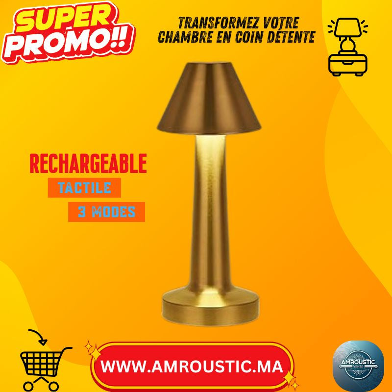 Veilleuse LED Tactile Rechargeable USB – 3 Intensités + 3 Couleurs (3000K/4500K/6500K)
