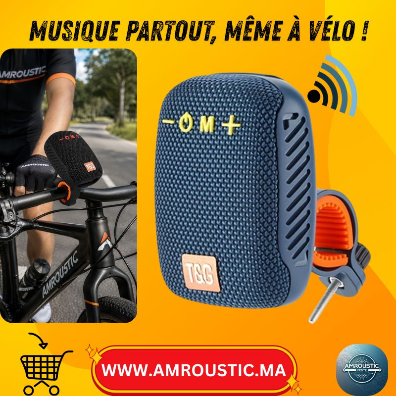 Haut-Parleur Bluetooth Portable T&G TG392 – Étanche IPX5 – 5W – Pour Vélo, Sport et Maison