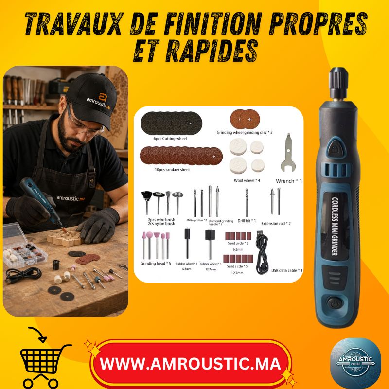 Mini Meuleuse Électrique Sans Fil 3.6V – Stylo de Gravure Rechargeable USB, Polissage & Découpe, Outil Multifonction DIY