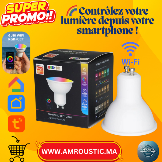 Ampoule Intelligente WiFi GU10 RGB + CCT