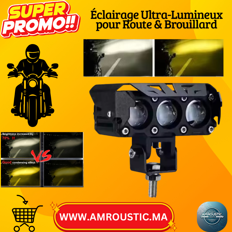 مصباح أمامي LED للدراجة النارية (قطعة واحدة)