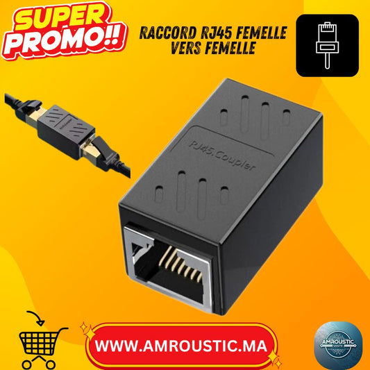 Adaptateur RJ45 Femelle vers Femelle – Coupleur Ethernet Cat6 – 1000 Mbps