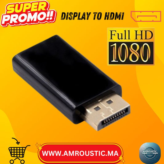 Adaptateur DisplayPort vers HDMI 4K / Full HD – DP Mâle vers HDMI Femelle