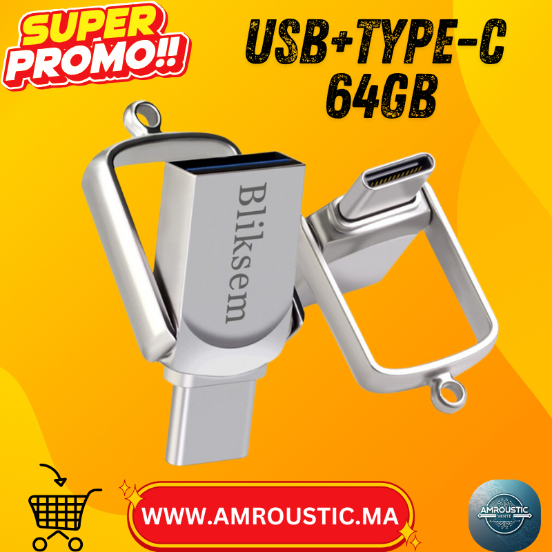 Clé USB TYPE-C – 64/128 Go ( choisir)
