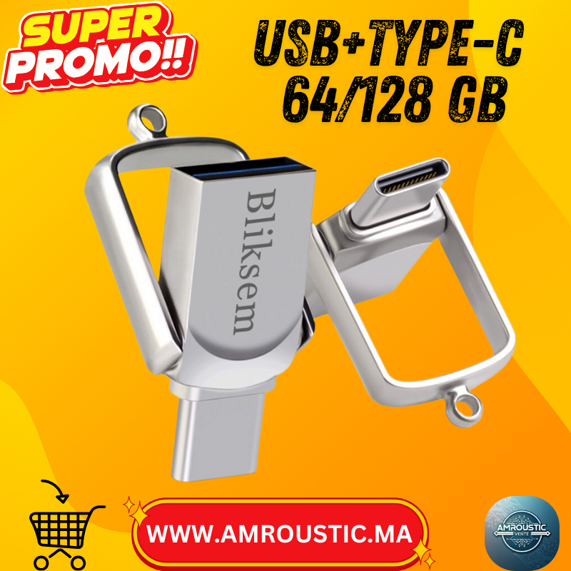 Clé USB TYPE-C – 64/128 Go ( choisir)