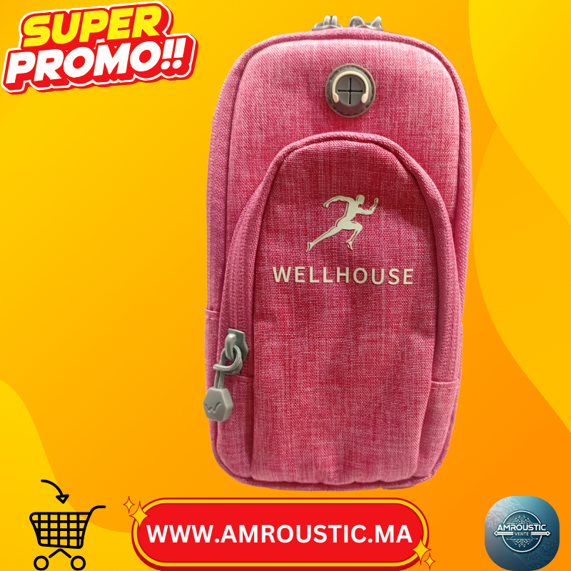 سوار ذراع رياضي من ويلهاوس – حقيبة ذراع متعددة الوظائف للهواتف الذكية