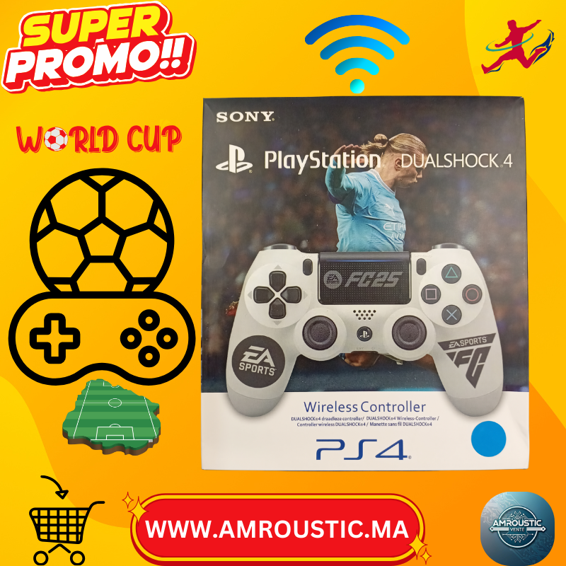 وحدة تحكم سوني DualShock 4 لجهاز بلاي ستيشن 4 - إصدار EA SPORTS FC25 - لاسلكية - وحدة تحكم بلاي ستيشن 4 الأصلية