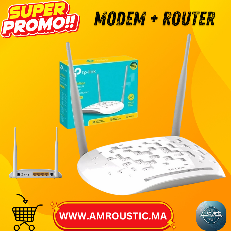 TP-Link TD-W8961N — Modem ADSL2+ + Routeur Wi-Fi N (300 Mbps)