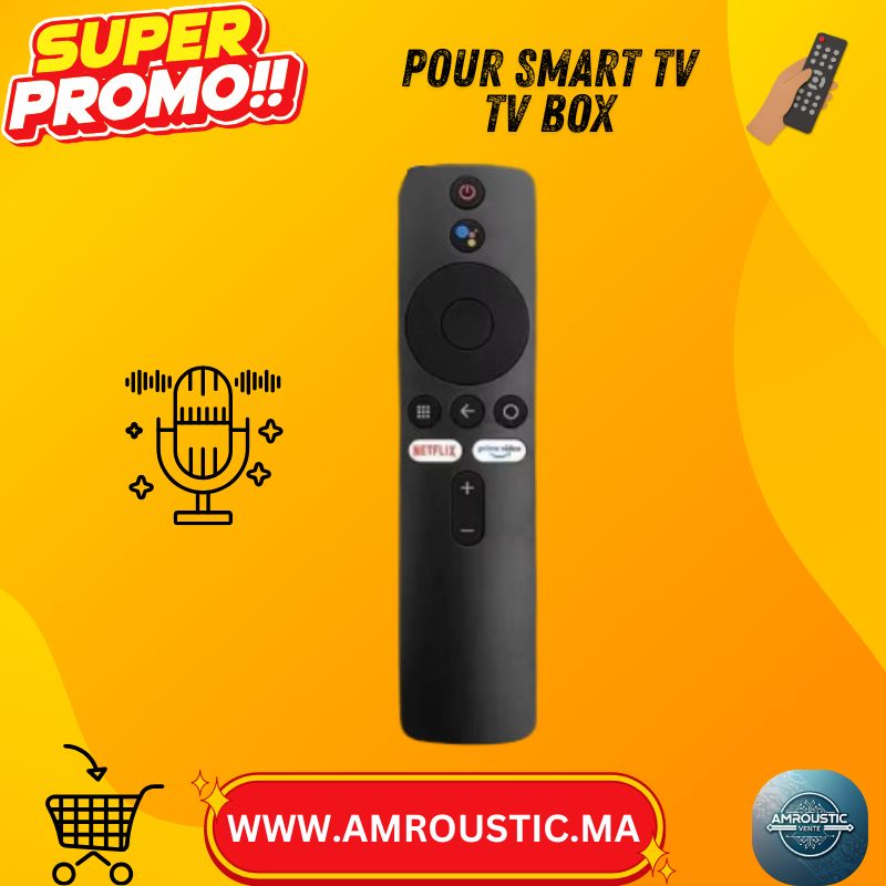 Télécommande TV Compatible Xiaomi Mi Box S / Mi TV Stick (XMRM-006) – Télécommande Vocale Smart TV Box