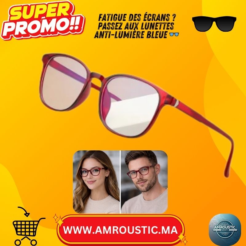 Lunettes Anti-Lumière Bleue KOTTDO (Modèle 5086) – Cadre Rétro Unisexe en Plastique
