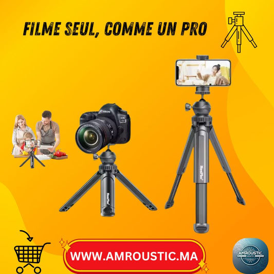 Trépied Selfie Stick NeePho NP-999S avec Télécommande – Stabilisateur Vlog & Live