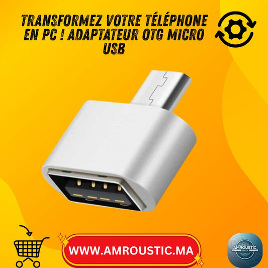 محول Micro USB إلى USB OTG – لتوصيل ذاكرة فلاش USB، والماوس، ولوحة المفاتيح (أندرويد)