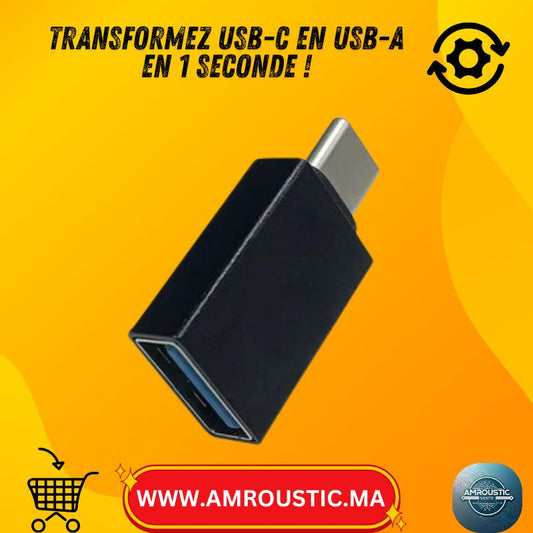 محول USB-C إلى USB-A OTG – محول من النوع C (ذكر) إلى USB-A (أنثى)