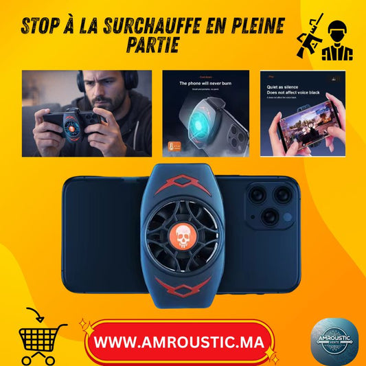 Ventilateur Refroidisseur Smartphone X13 – Radiateur à Clip USB 5V (4 à 6,5")