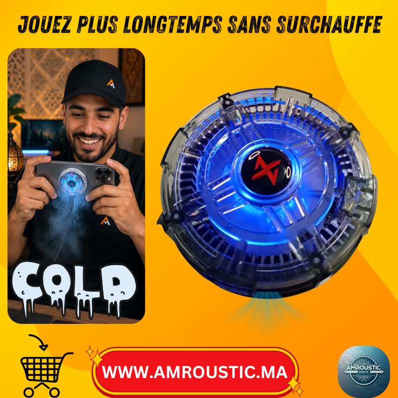 Refroidisseur magnétique RGB pour smartphone – Ventilateur USB-C 5 V/2 A