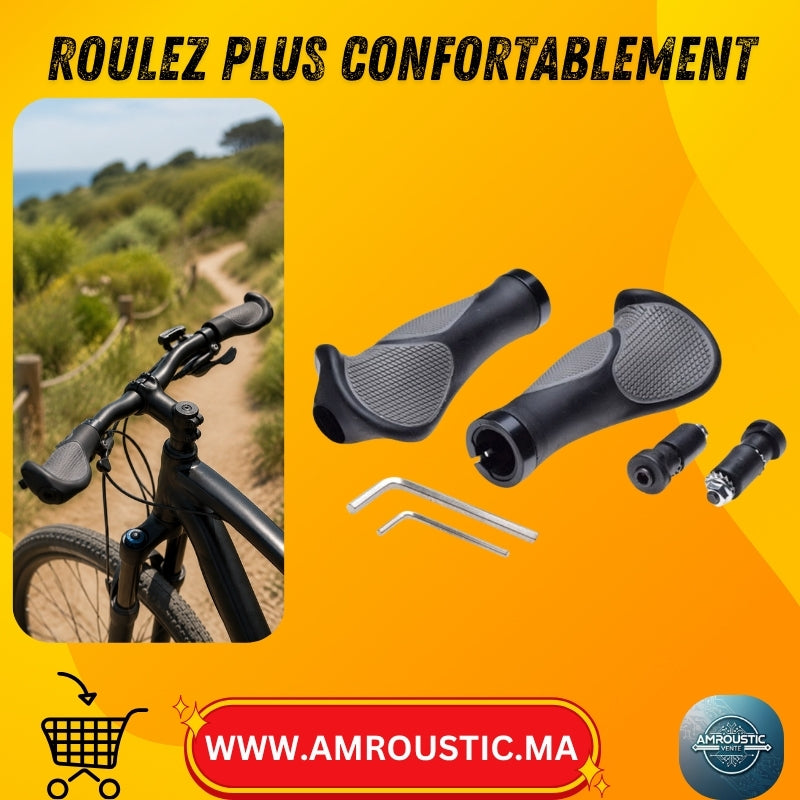 Poignées ergonomiques antidérapantes pour vélo – 2 types