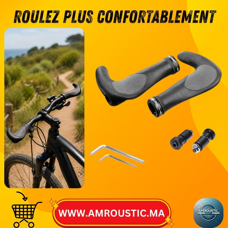 Poignées ergonomiques antidérapantes pour vélo – 2 types