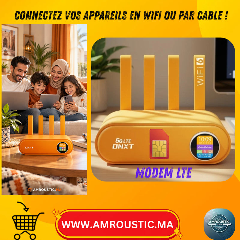 Routeur WiFi 4G LTE DNXT WR860 avec carte SIM et connexion Ethernet – Orange