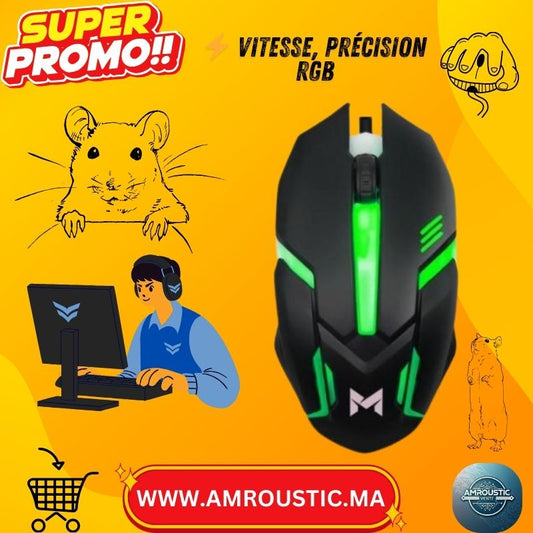 Souris Gaming RGB MIFOY M10 – DPI Réglable & Design Ergonomique