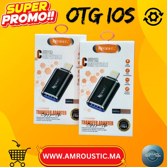 Adaptateur OTG iOS (Lightning) vers USB (USB-A) Neway NEW-03 – Transfert & Accessoires