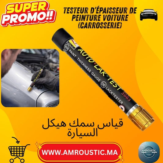 Testeur d’Épaisseur de Peinture Voiture (Carrosserie) – Détecteur de Surépaisseur / Retouche, Portable